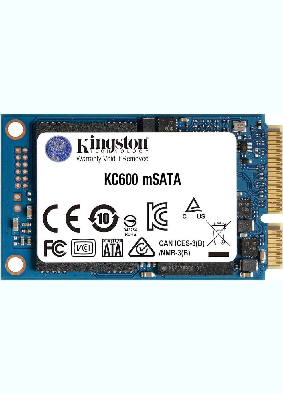 Накопитель SSD 512GB KC600 mSATA SATAIII 3D TLC (SKC600MS/512G) Kingston (293345575)