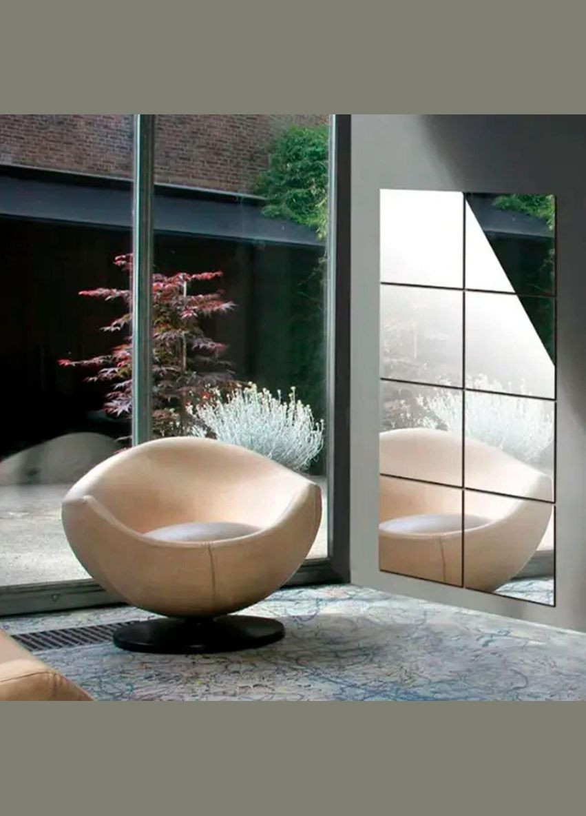 Дзеркало акрилове самоклеюче 295х295х2мм 3DPanda-0749 Sticker Wall (323155197)