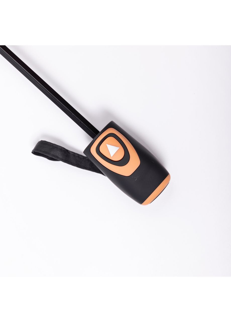 Чёрный зонт полуавтомат с принтом для дождя и солнца прочный складной из полиэстера диаметр 97 см Yiwu (370602350)