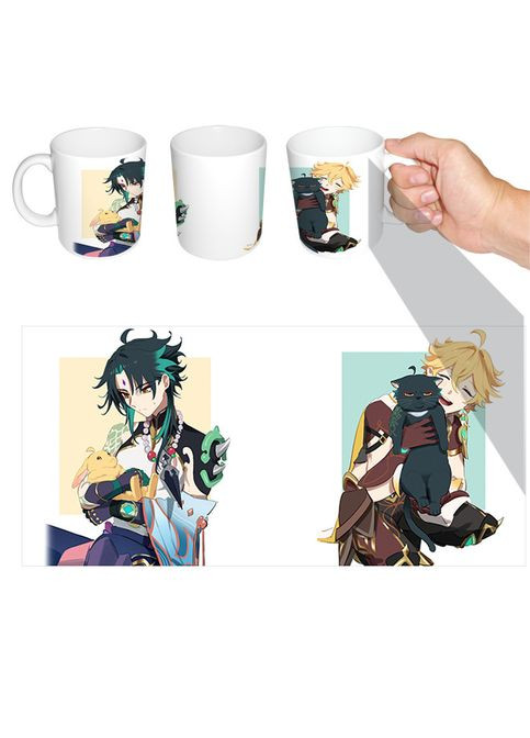 Чашка белая Сяо Итэр Геншин удар Genshin Impact (z0954) No Brand (327003314)