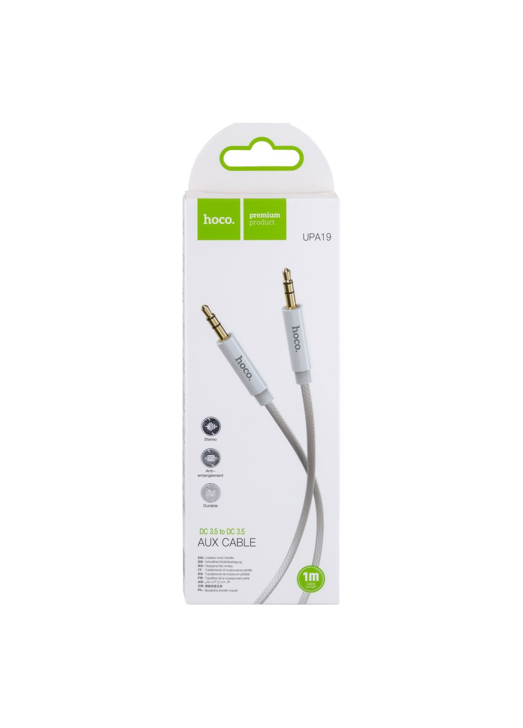Кабель Aux UPA19 Стальной Hoco (370440185)