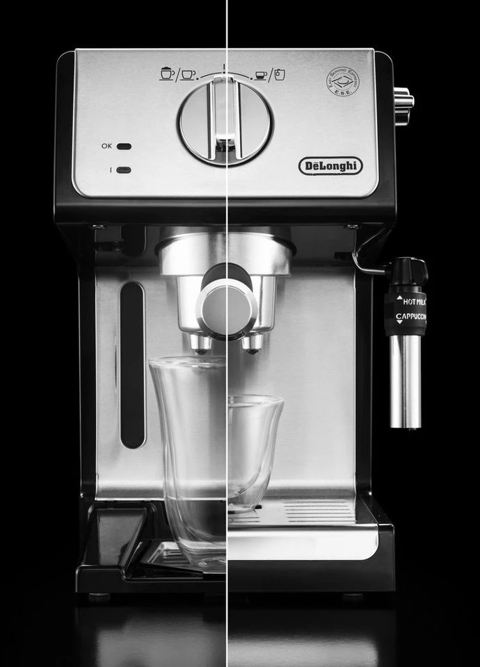 Еспресо кавоварка De'Longhi ECP 35.31 BK Steel 15 барів із трубкою-капучинатором Delonghi (297331339)