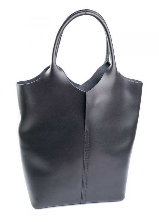 Сумка кожаная женская шоппер большая черная No Brand (291063706)