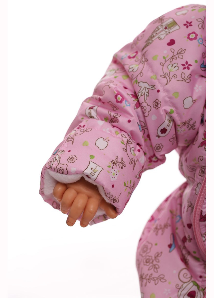 Человечек на флисе для девочки звездочка с принтом принцесса розовый 74 см (45012) BABYKROHA (297200020)