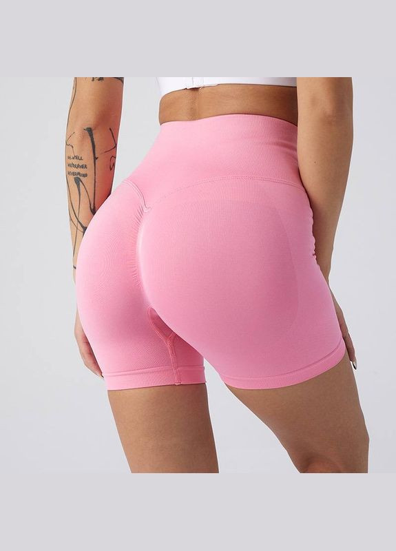 Шорти жіночі спортивні пуш-ап 18924 M ніжно-рожеві Fashion (336874092)
