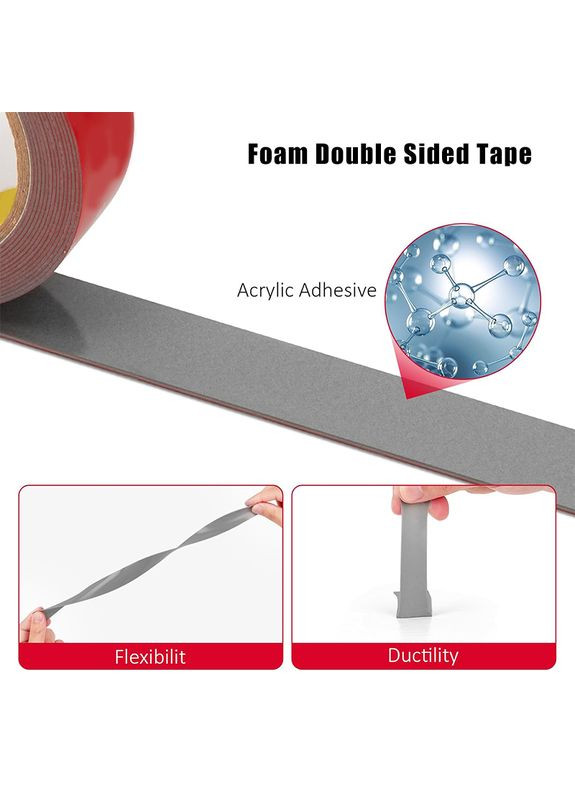 Клейкая двухсторонняя лента 3M 5608 VHB Tape универсальная 10мм 0.8 мм 3М (326065853)