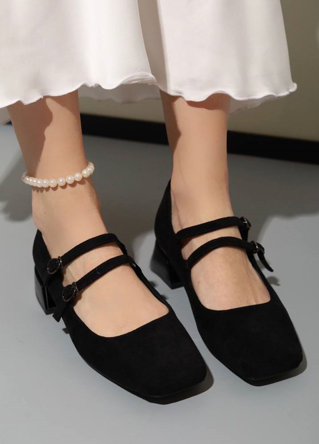 Egostyle Туфлі замшеві Мері Джейн з ремінцями мері джейн чорний з, україна — демісезон (324162278)