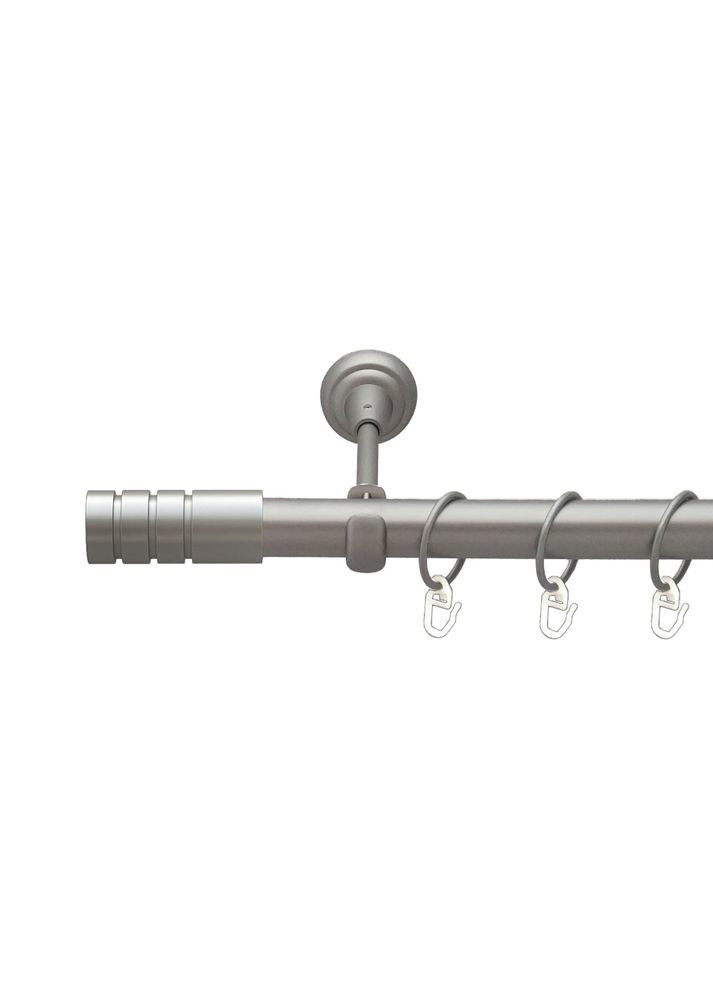 Карниз Модуло металевий однорядний відкритий гладка труба Сатин 25 мм 200 см (00-00026074) ORVIT (300843453)