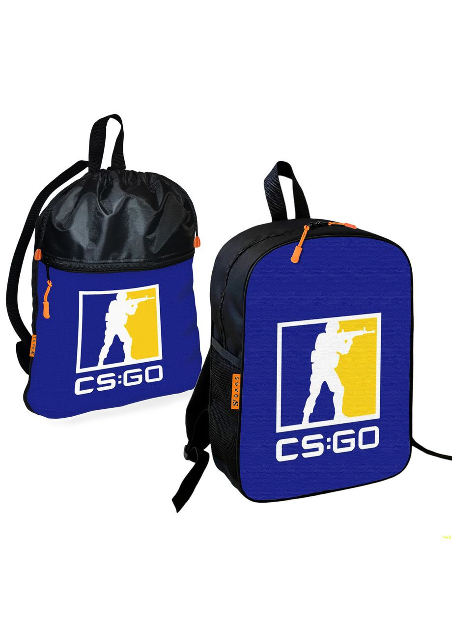 Школьный рюкзак детский Counter-Strike + Сумка для обуви спортивной формы рюкзак-мешок для мальчика (1914) No Brand (328200560)
