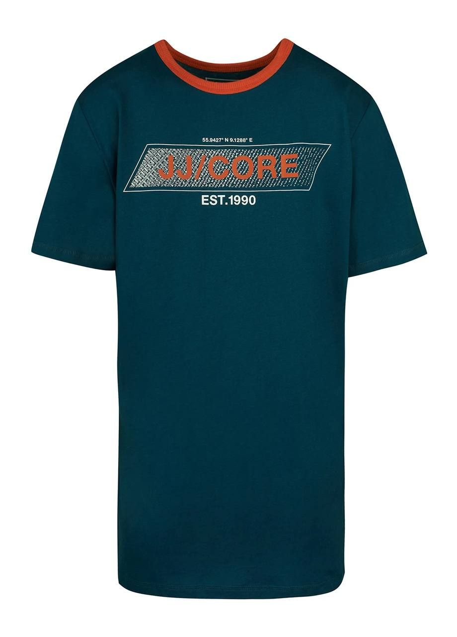 Синя футболка чоловіча з коротким рукавом Jack & Jones