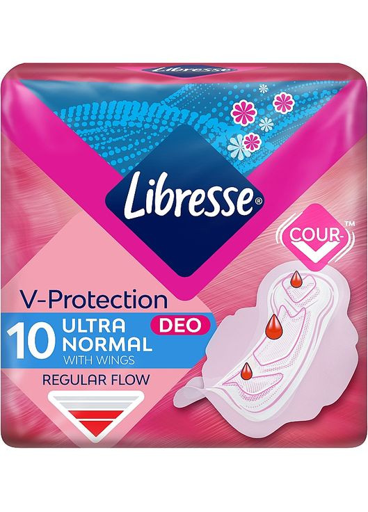 Гігієнічні прокладки Ultra Deo з крильцями, 10 шт Ultra Thin Normal Soft Deo 10шт (791730-25549) Libresse (368653551)