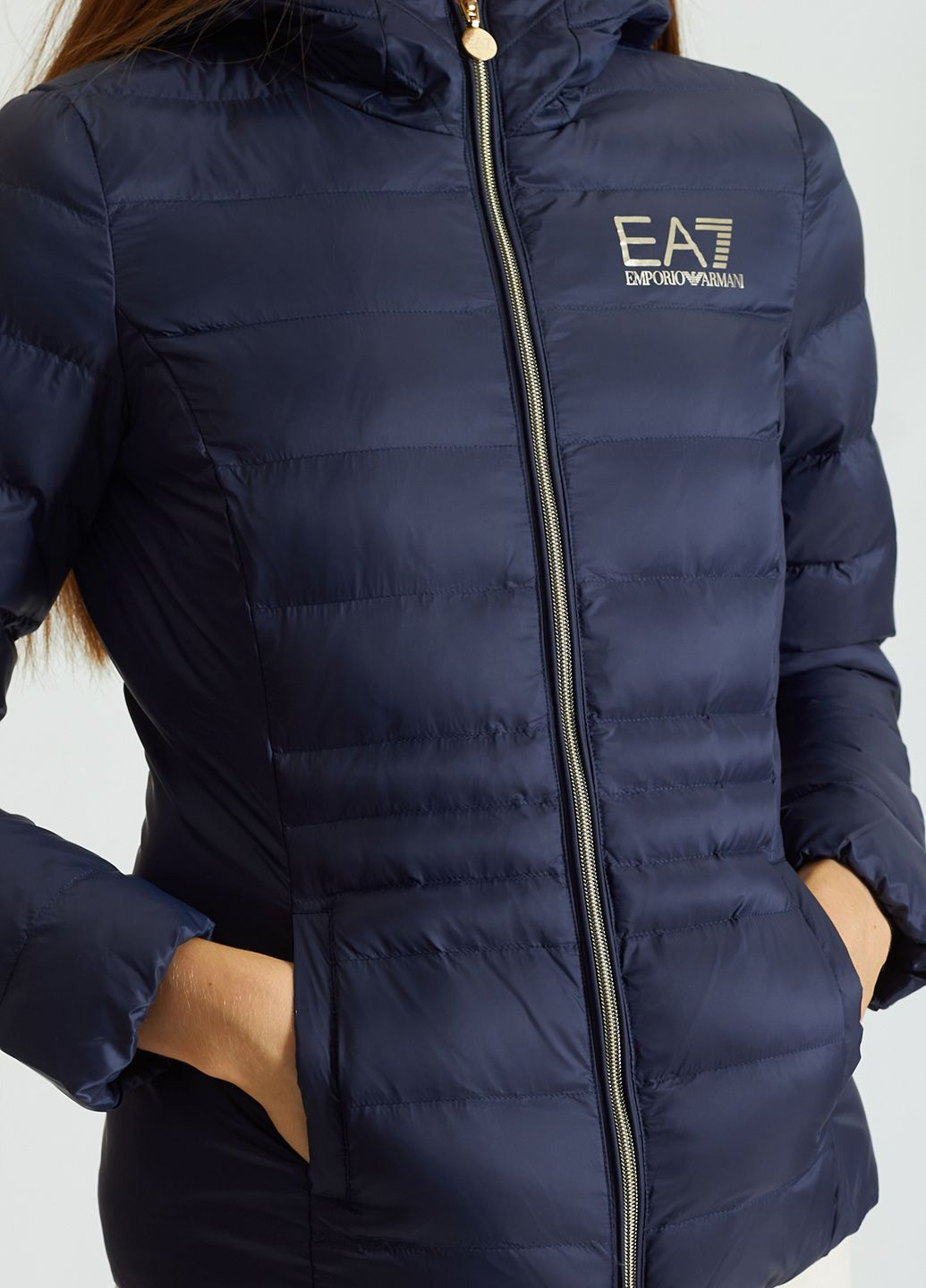 Синя демісезонна куртка Emporio Armani