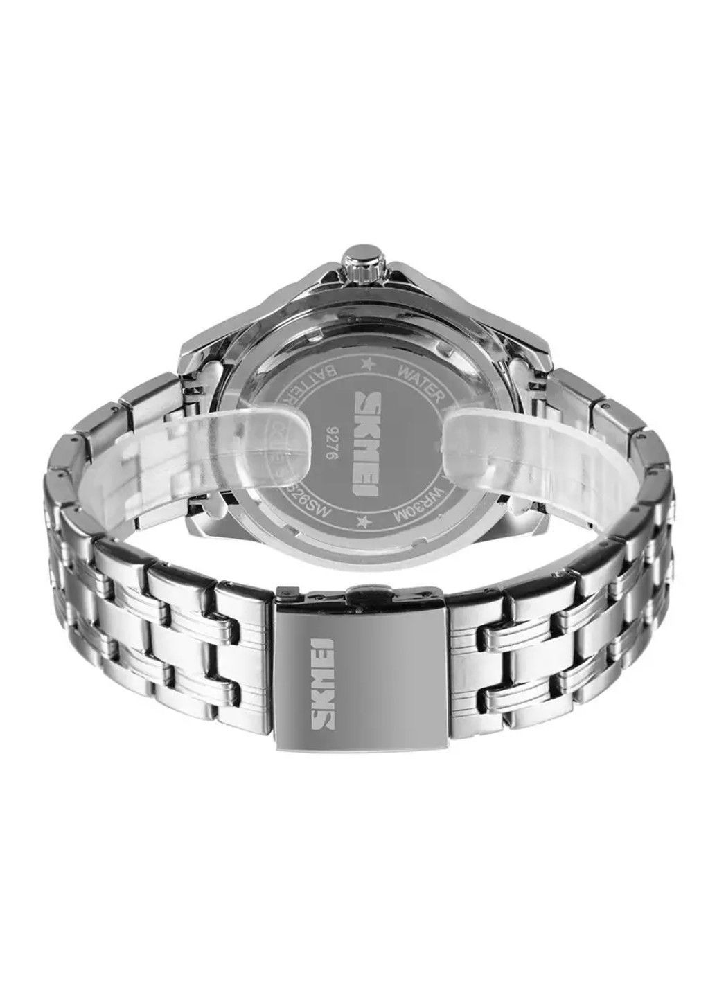 Чоловічий класичний годинник 9276 (Сріблястий з чорним циферблатом) Skmei (314483727)