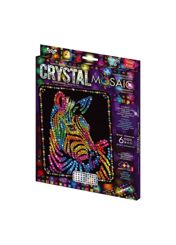 Набір для творчості CRYSTAL MOSAIC Зебра (CRM-02-08) Danko Toys (364112185)