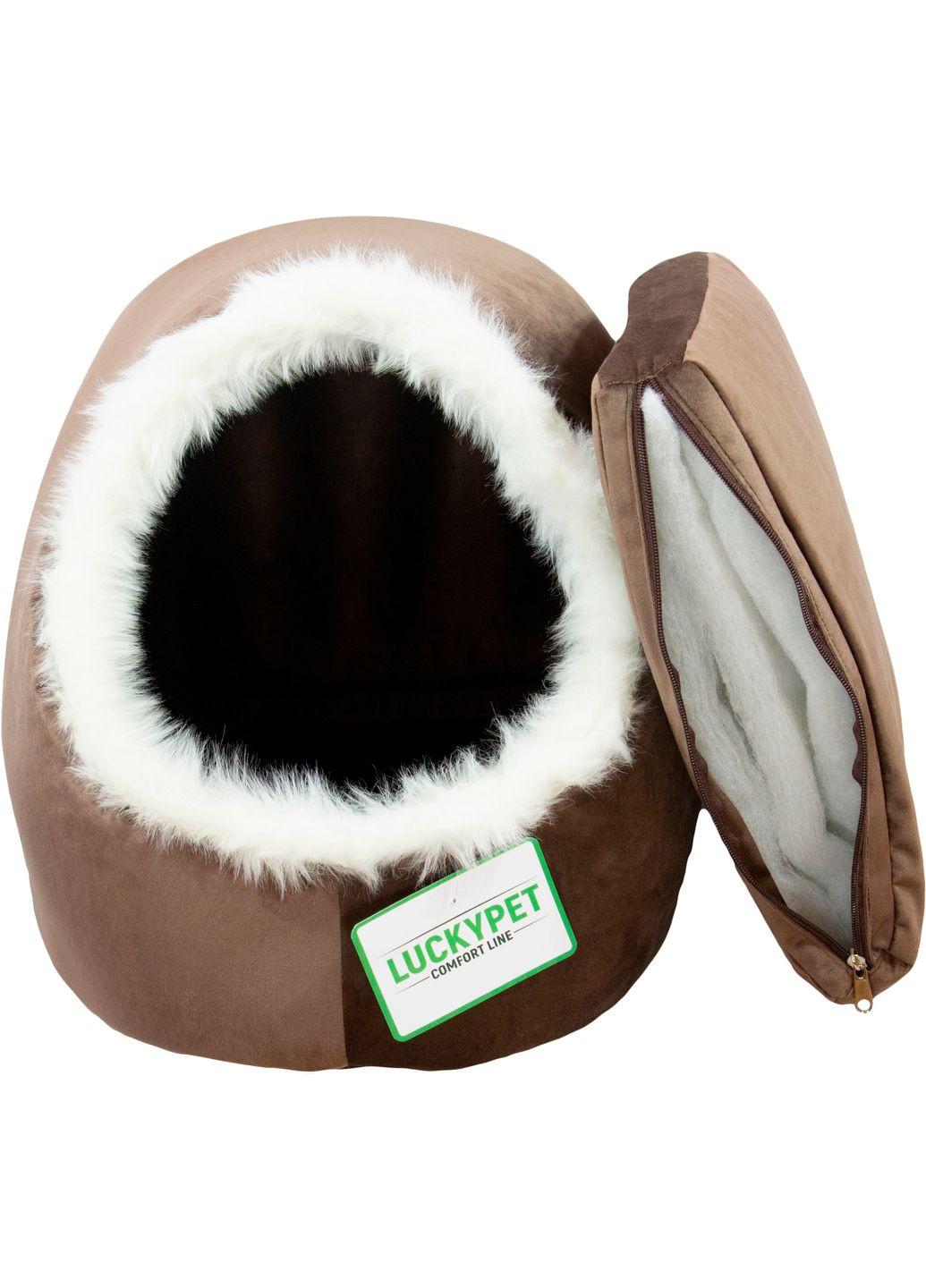 Будка для собак и кошек Амур №2 41х42х37 см Коричневая (4820224215211) Lucky Pet (313239727)