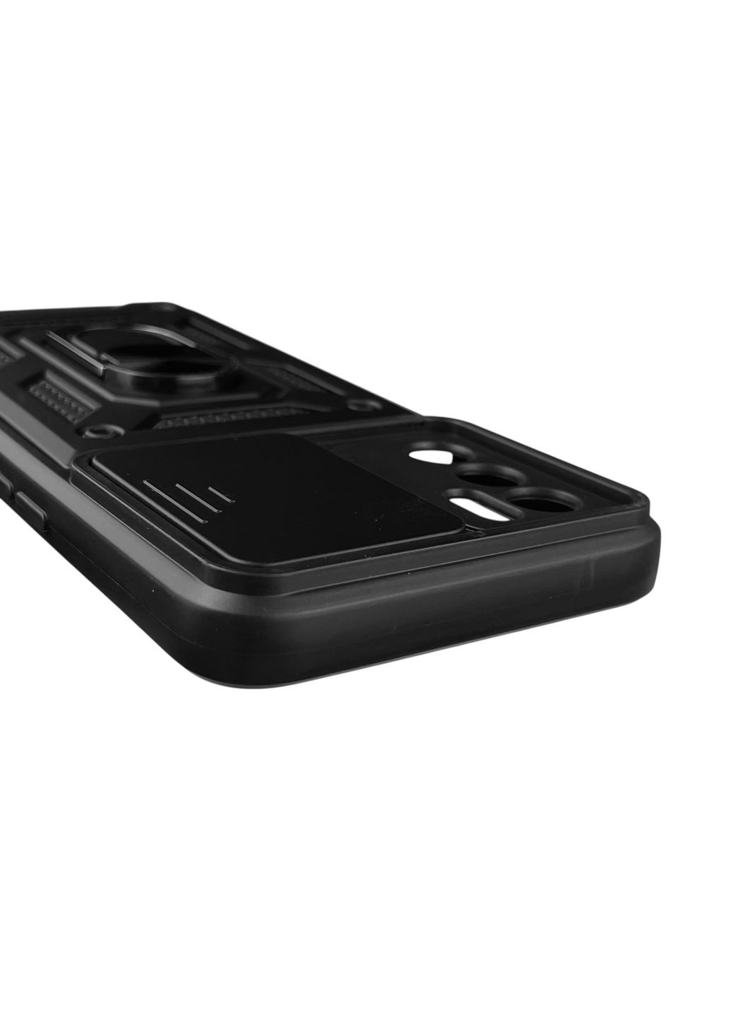 Чехол для A16 бронированный с кольцом со шторкой на оппо а16 чёрный rg1 Oppo (366228136)