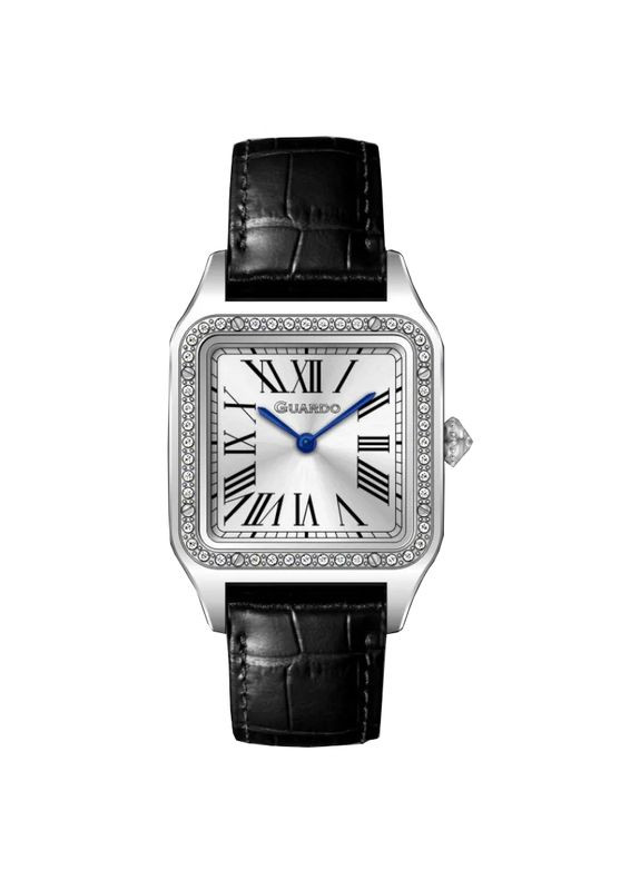 Жіночий кварцовий годинник з квадратним корпусом з нержавіючої сталі чорний стильний наручний годинник ProDobro (367266504)