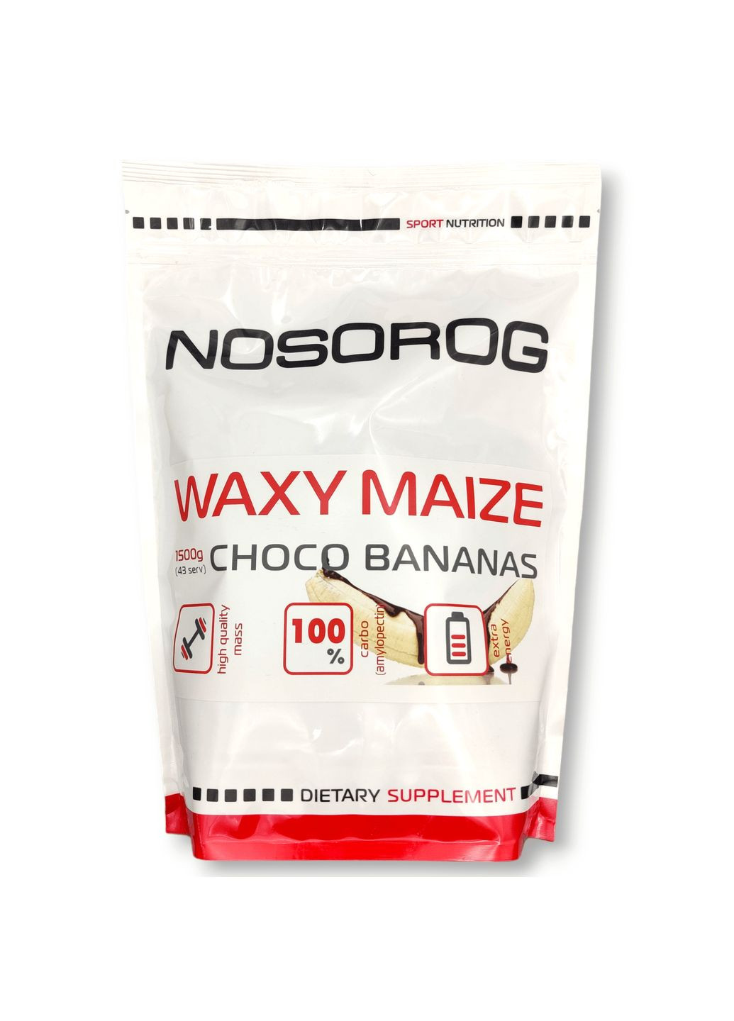 Nosorog Waxy Maize шоко-банановий, 1500 гр Nosorog Nutrition (324622866)