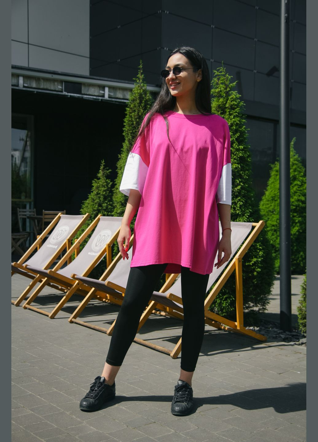 Малиновое спортивное, повседневный, кэжуал платье женское «zizi» малиновое оверсайз Intruder