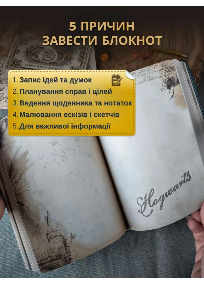 Фанату Гарри Поттера Набор Подарочный Блокнот и ручка No Brand (381340380)