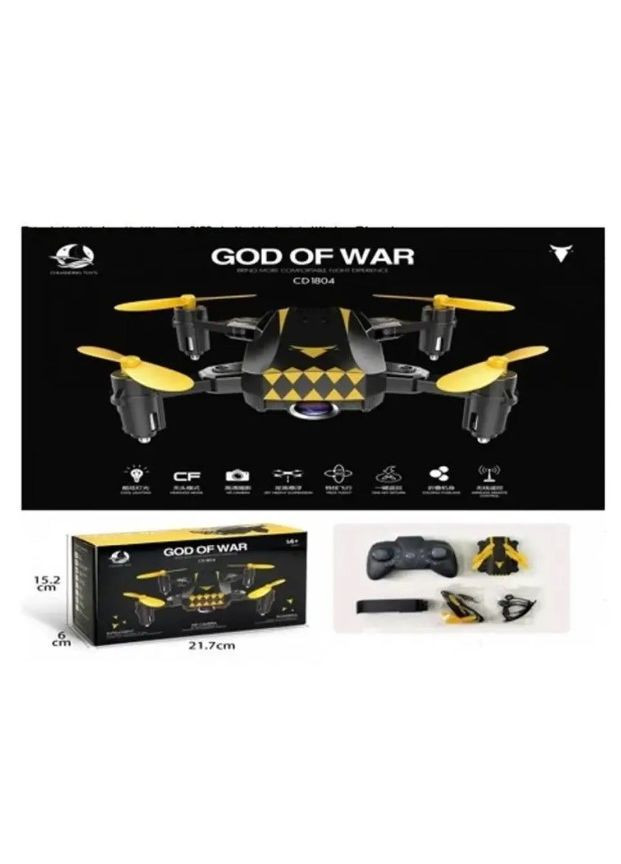 Міні-дрон God of war G48 на Р/У дрон Drone CD1804 з пультом Д/У з камерою WIFI Чорно-жовтий (1756375699) No Brand (326033163)