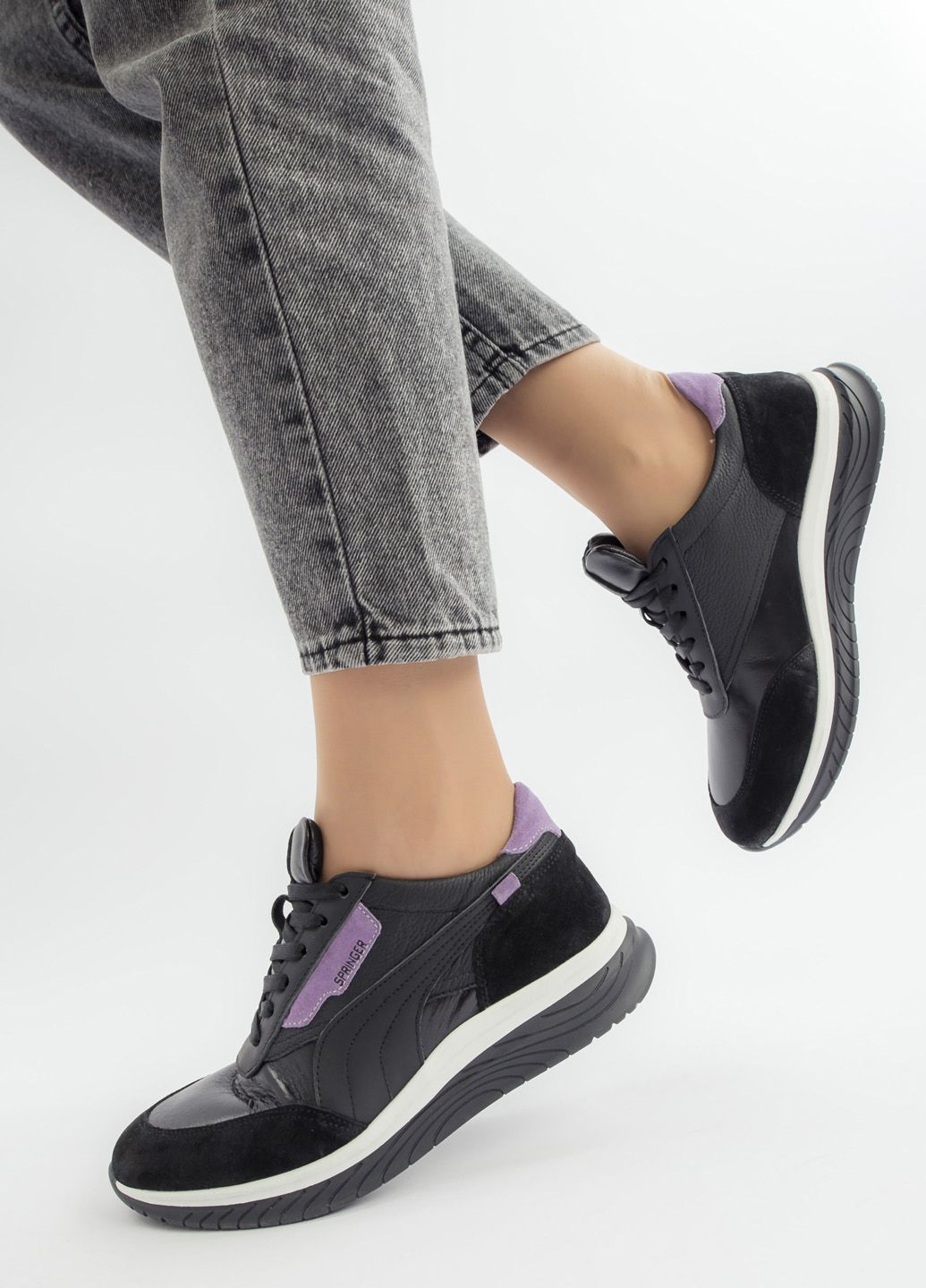 Кросівки жіночі Springer чорні всесезони (322563302)