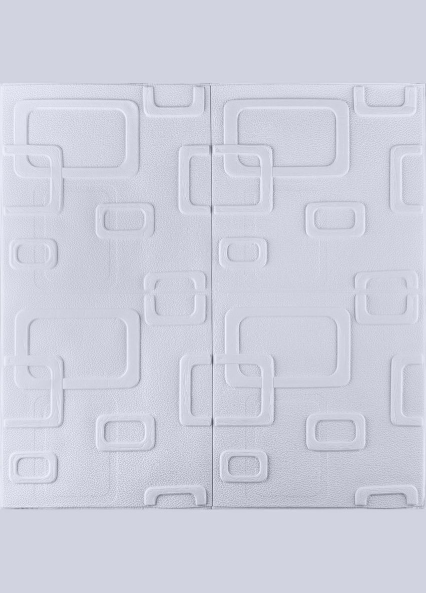 Самоклеюча настінно-стельова 3D панель Модерн білий 700x700x5 мм Loft Expert (300241597)
