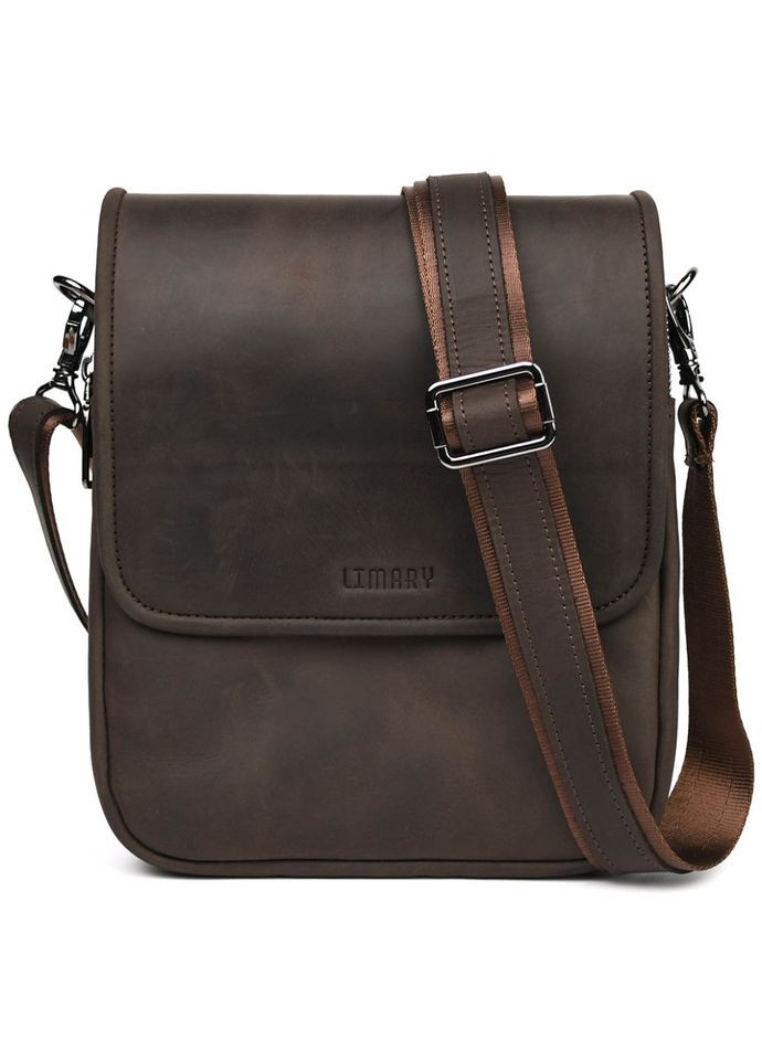 Мужская сумка через плечо на три отделения мессенджер Limary Lim-015RC крейзи хорс TARWA (335707787)