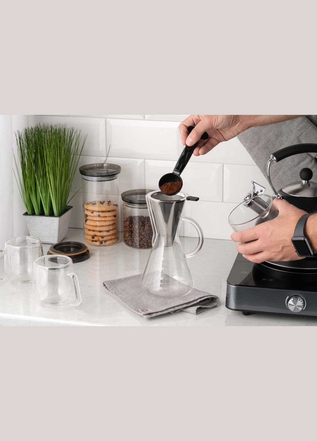 Кемекс для заваривания кофе с фильтром Black Mars, 600 мл, боросиликатное стекло Ardesto (314777805)