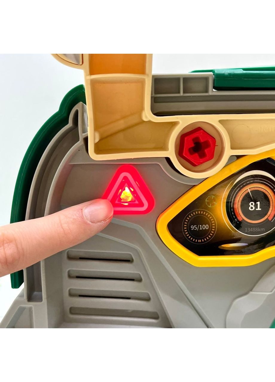 Набор автотренажер Юный автомеханик с набором инструментов 59 деталей звук свет (D001-3-4) No Brand (366670195)