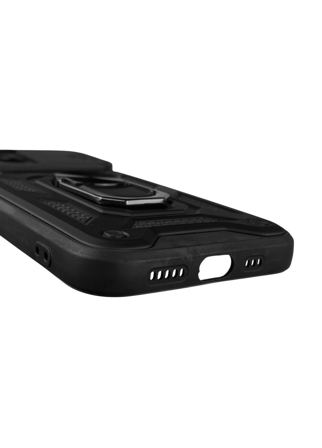 Чехол для iPhone 13 Pro бронированный с кольцом со шторкой на айфон 13 про чёрный rg1 Apple (366230641)