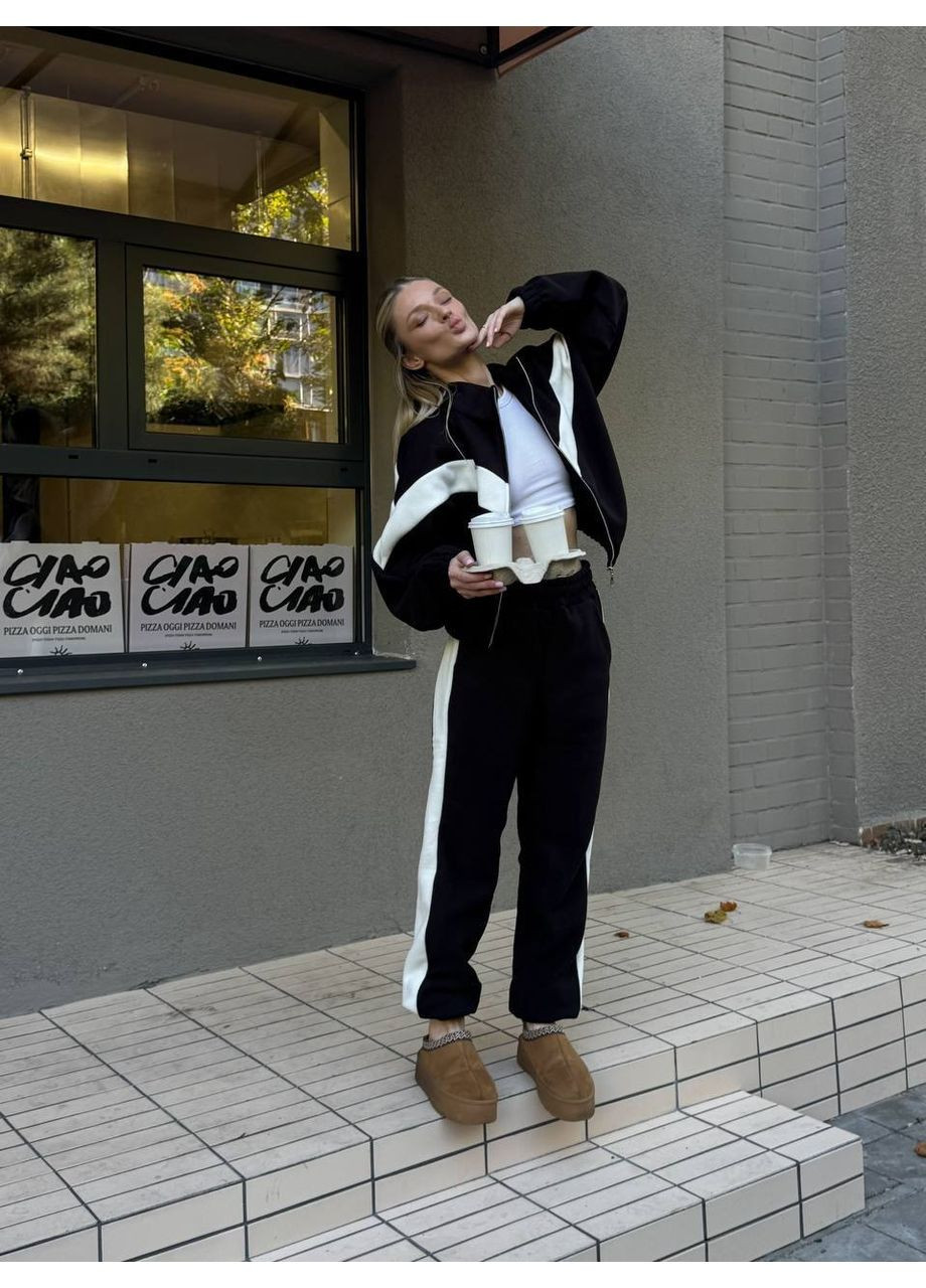 Спортивный костюм из двустороннего флиса (Турция) • стильные акцентные вставки • ЗАМЕРЫ В ОПИСАНИИ Vione (370986020)