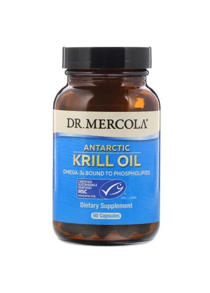 Жирні кислоти Жир антарктичного криля, Antarctic Krill Oil, 60 капсул (MCL-01026) Dr. Mercola Жир антарктического криля, Antarctic Krill Oil, 6 (401742295)