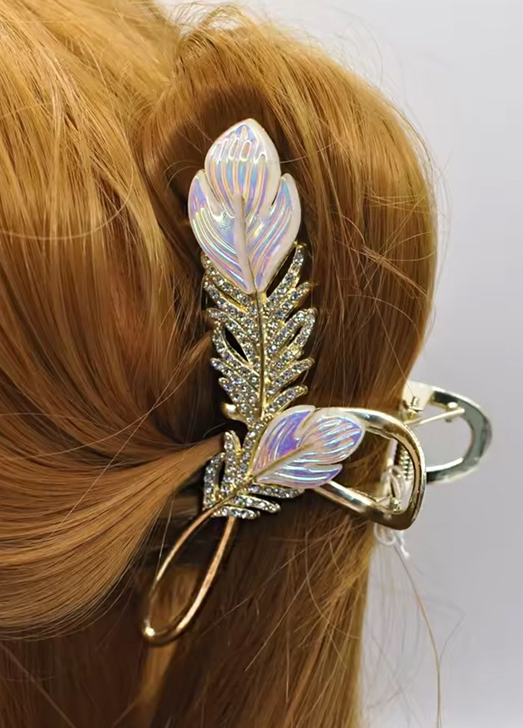 Заколка краб для волосся "Light feather", 10,5 х 5,5 см Анна Ясеницька (290194311)