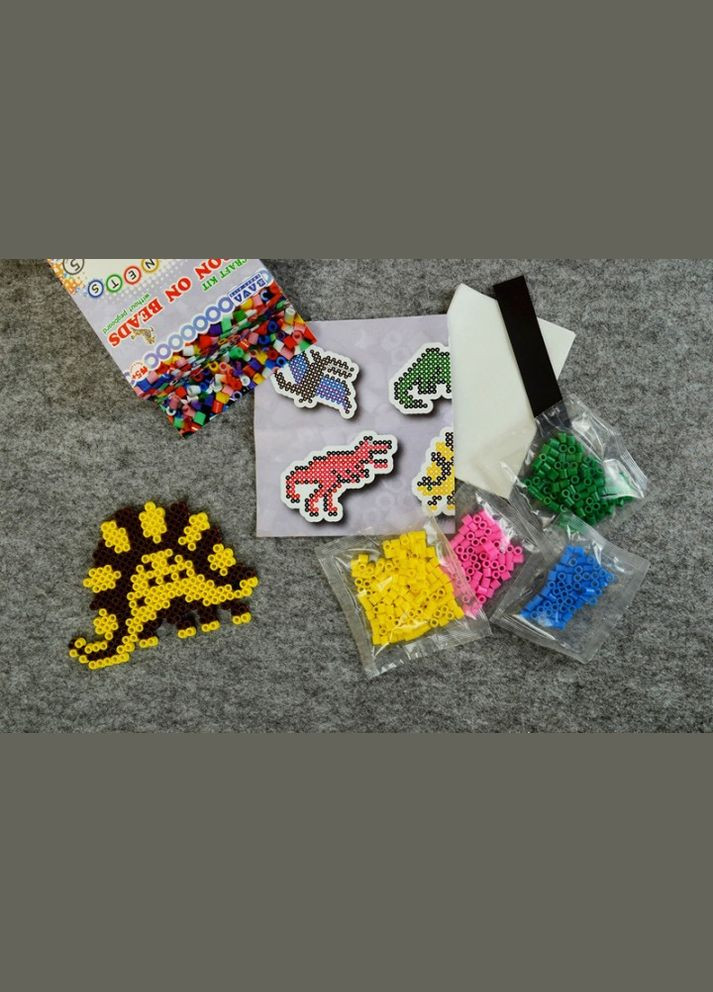 Магниты с термомозаики "Динозавры" (TM-011) набор для творчества No Brand (316529671)