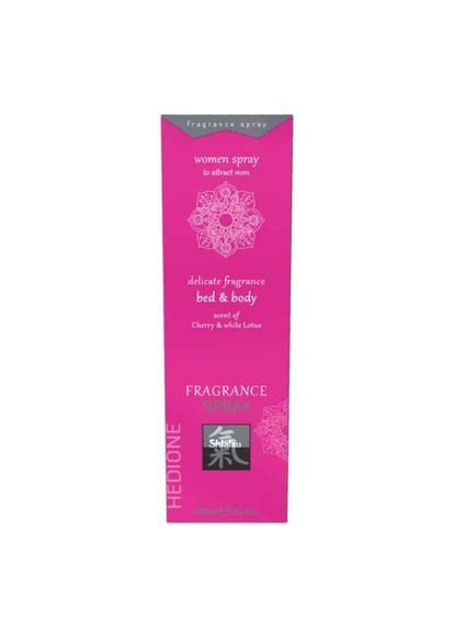 Спрей для тела и постели с феромонами и афродизиаками Fragrance Вишня и белый лотос, 100 мл Hot (298862104)