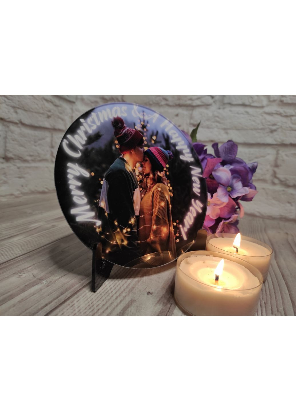 Фото-куля на акриловій підставці "Новорічна" No Brand (361204254)