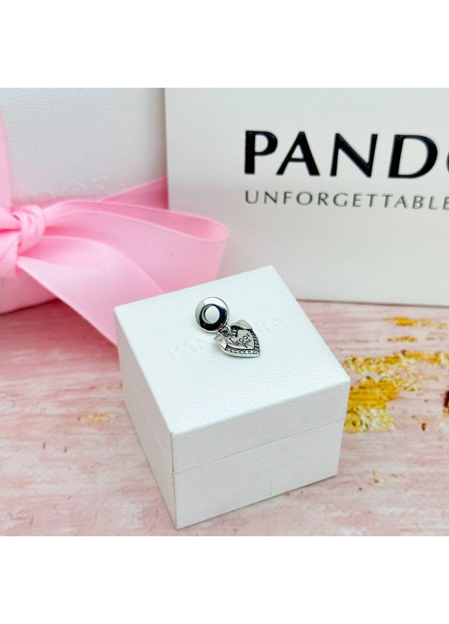 Серебряный шарм Пандора "Я ГАЛ тебя" 792647C01 Kabluchka (355345636)