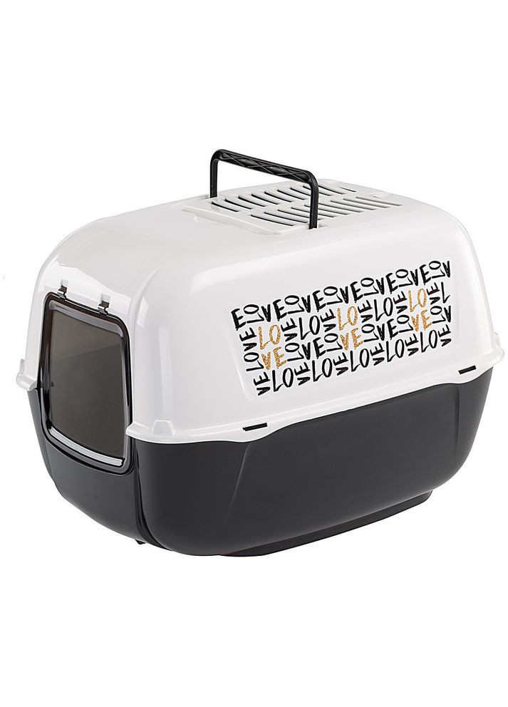 Закрытый туалет для кошек с узором Prima Decor (Ферпласт Прима Декор) Ferplast (315341005)