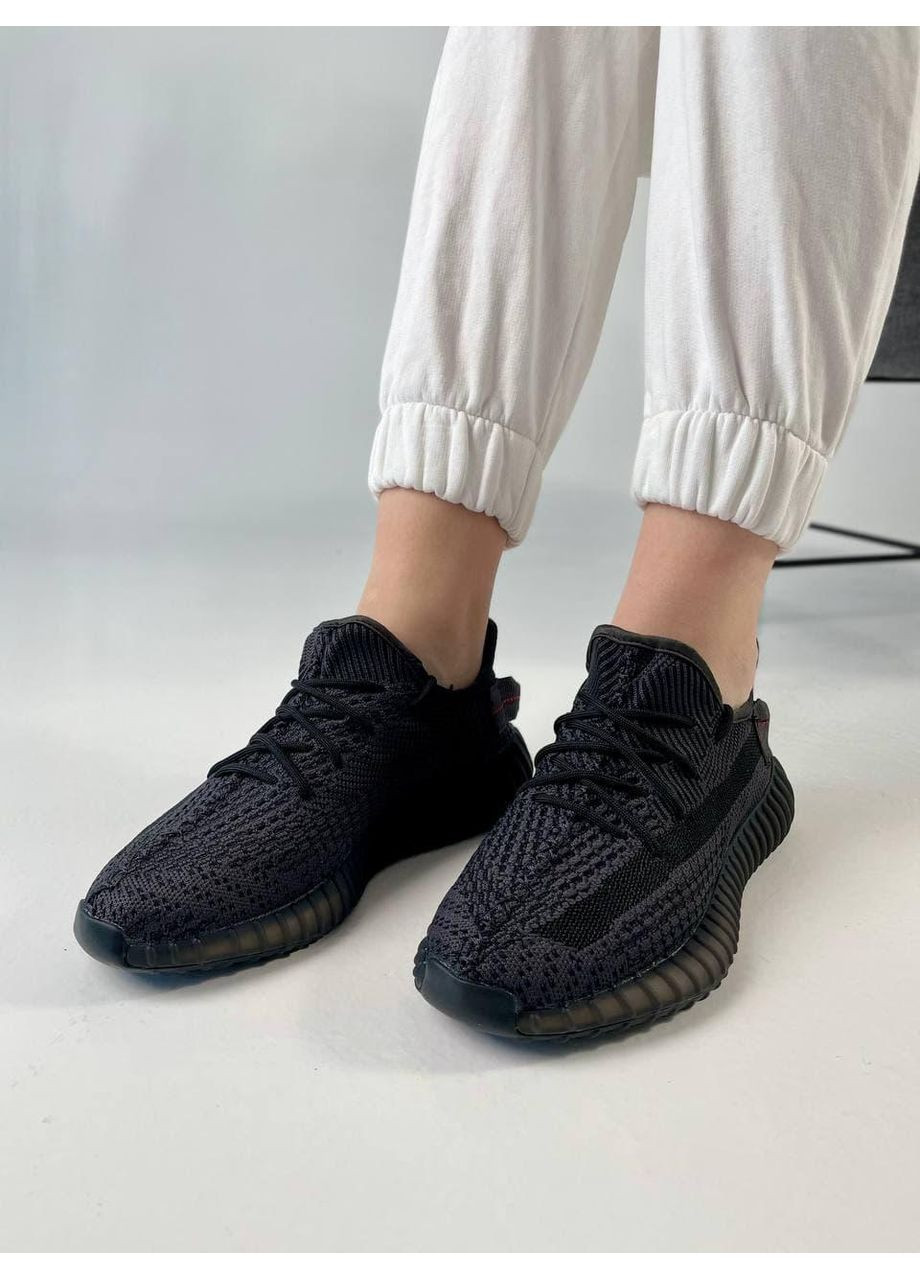 Чорні Осінні кросівки чоловічі adidas yeezy boost 350 black адідас ізі буст No Brand