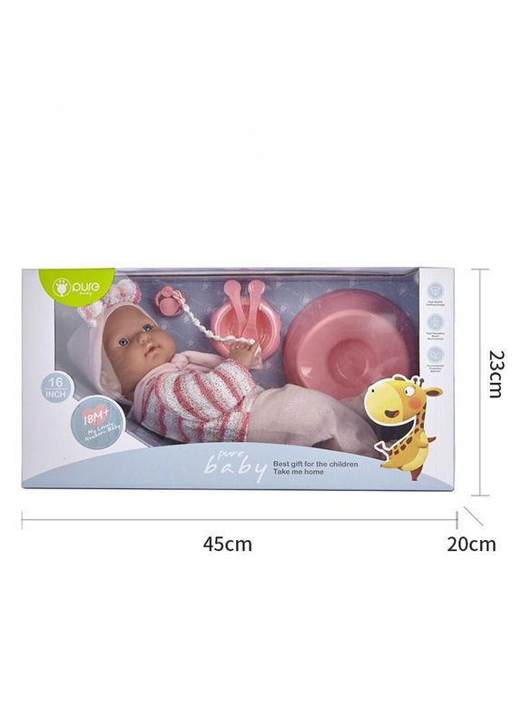 Пупс-немовля в рожевому светрику з аксесуарами 9995 40 см No Brand (354097418)