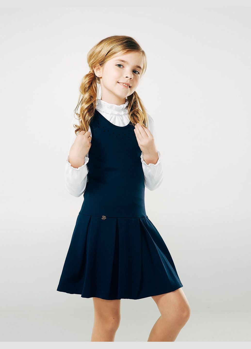 Демисезонный сарафан трикотажный для девочки Smil