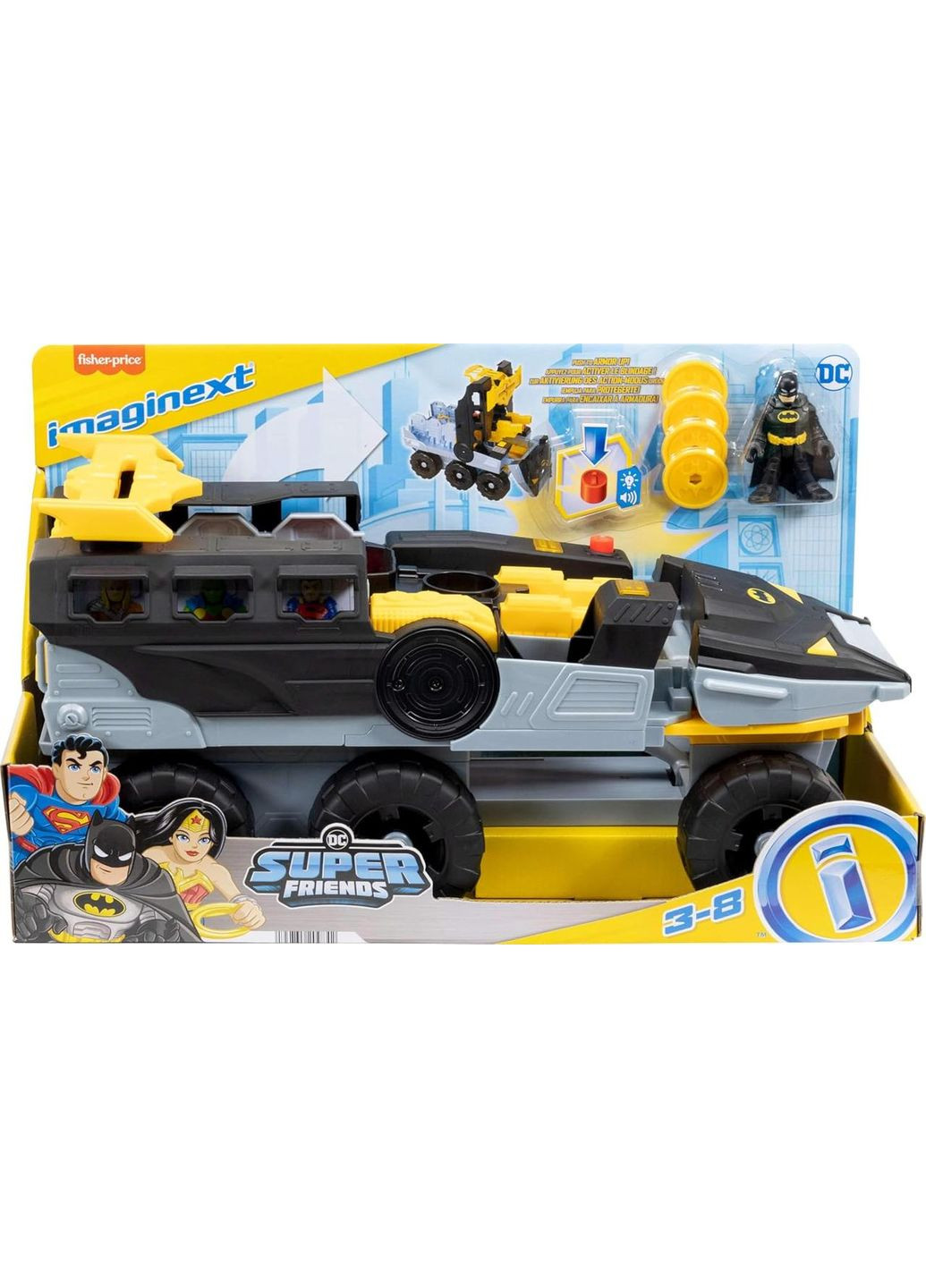 Бэтмобиль-трансформер танк Бэтмена со светом и звуками Оригинал Fisher-Price Batman Transforming Bat-Tank Fisher Price (365251636)