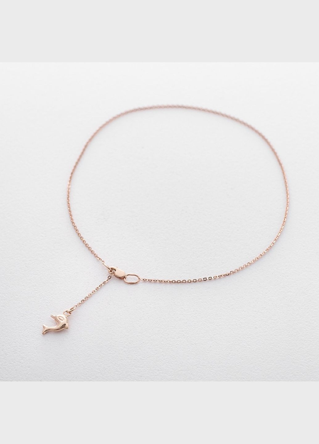 Золотий браслет на ногу Дельфін б03604 28 28 Oniks (264022692)