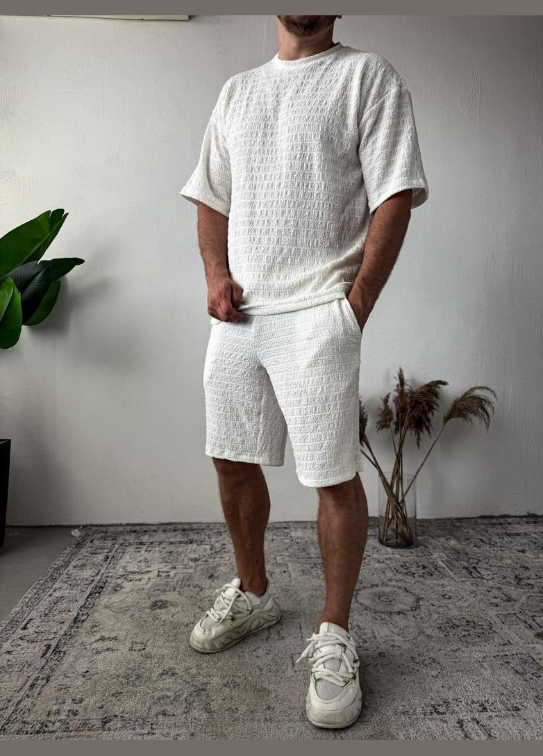 Комплект футболка шорты мужской стильный легкий трикотаж Турция No Brand (370965123)