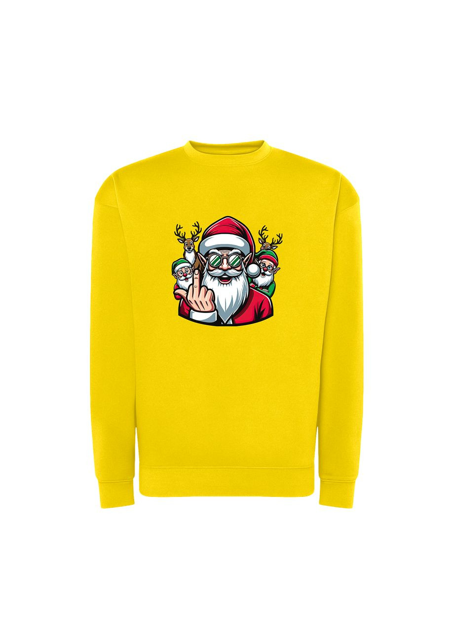 Жовтий новорічний світшот з принтом "подарунки - за кеш!" (10931439372) ТiШОТКА (368570934)