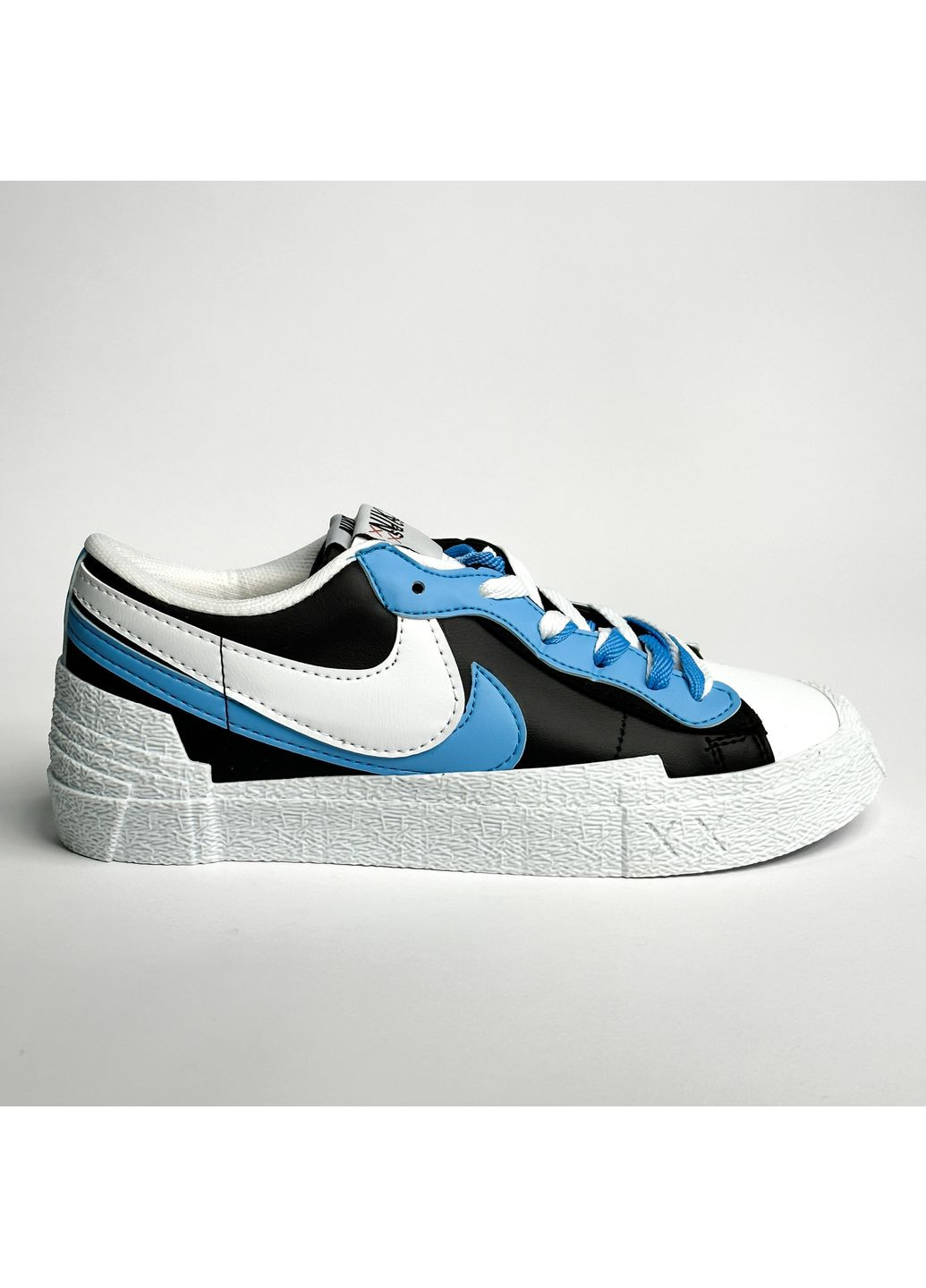 Цветные демисезонные кроссовки мужские nike blazer low sacai blue найк блейзер No Brand