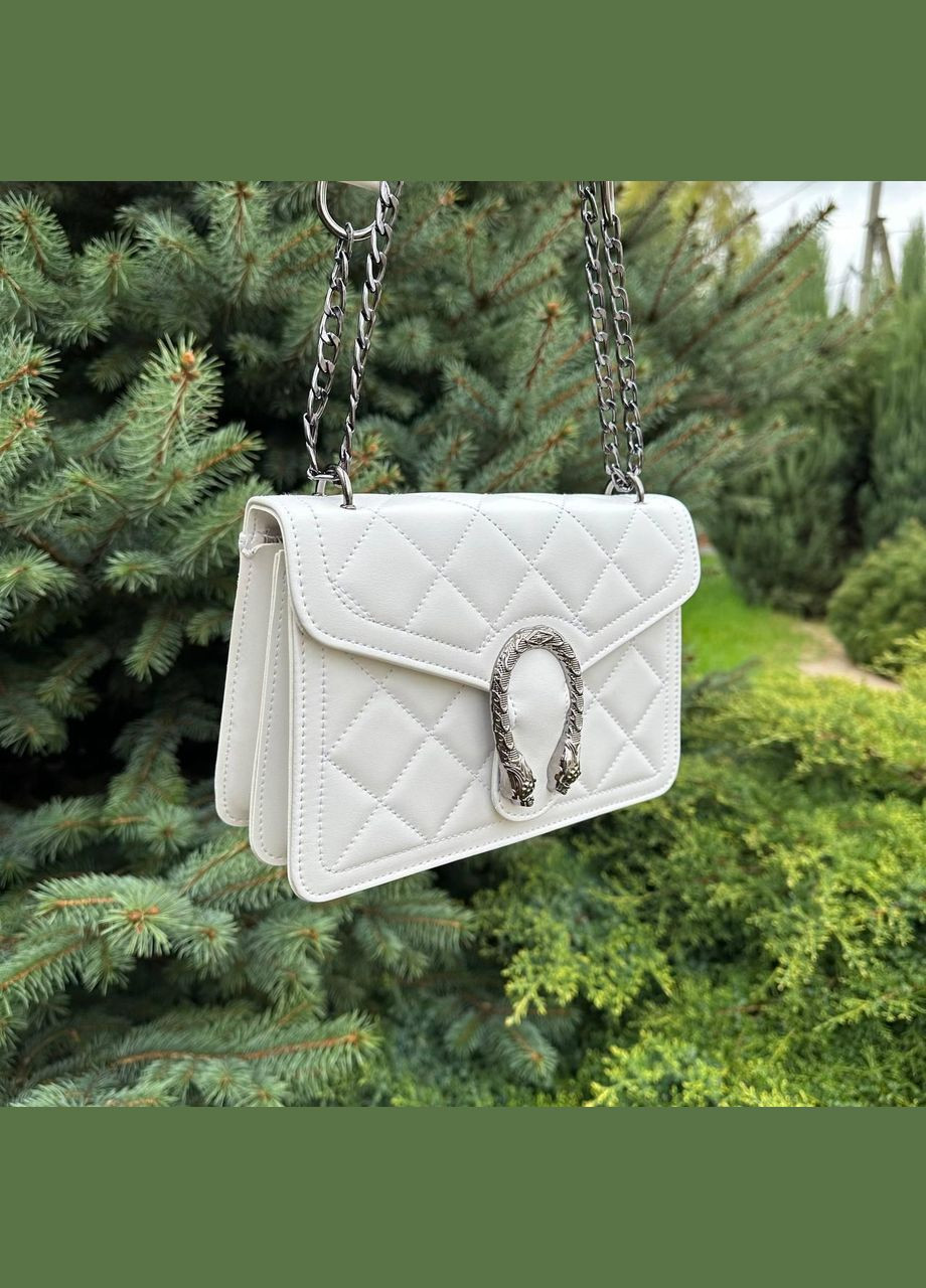 Женская мини сумочка клатч Подкова стеганная, маленькая сумка на цепочке в стиле Гучи No Brand (334730611)