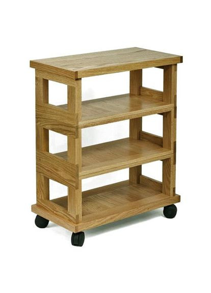 Етажерка на колесах з дерева Хаслія сієна (ЕТА-002505) No Brand (327865552)