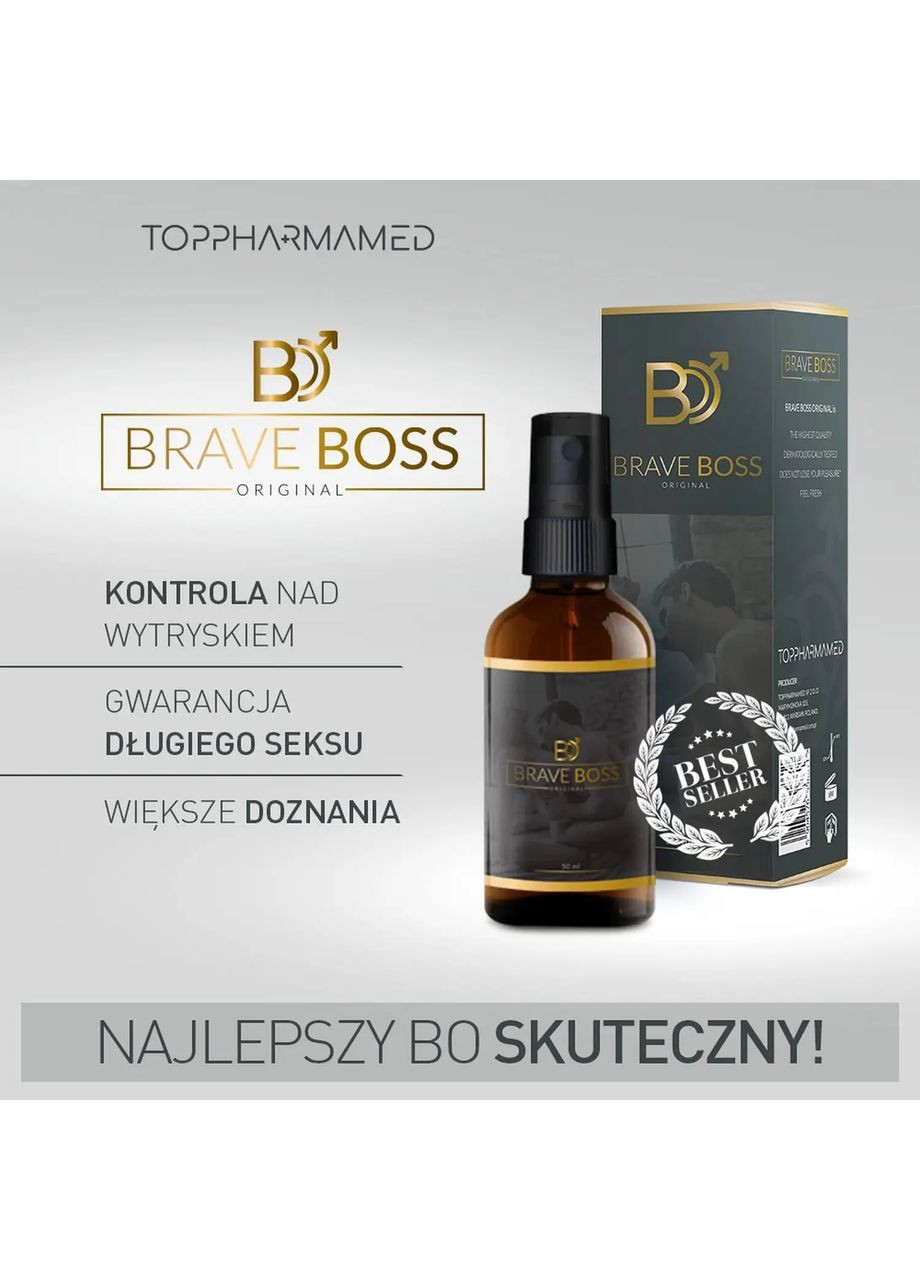 Спрей для продовження статевого акту для чоловіків BRAVE BOSS Original, 50 мл Focus (349501360)